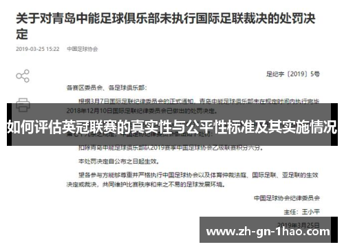 如何评估英冠联赛的真实性与公平性标准及其实施情况